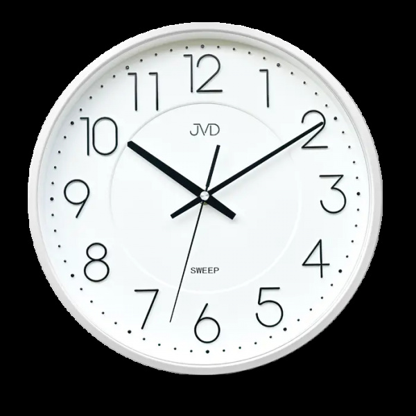 Nástěnné hodiny Q JVDHX2495.2 plastové bílé